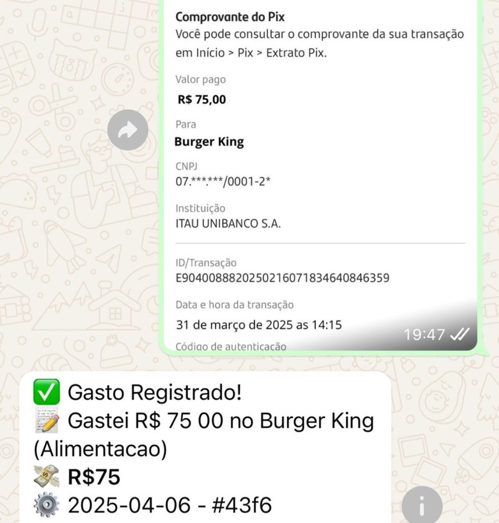 Registra até por foto!